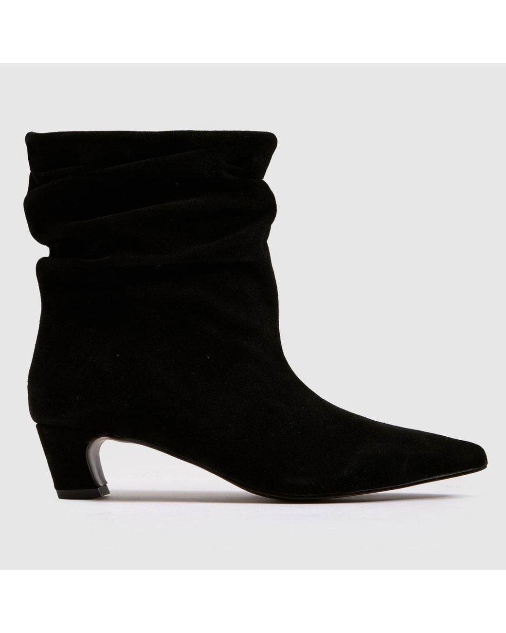 Schuh Black Bluebell Suede Slouch Boots