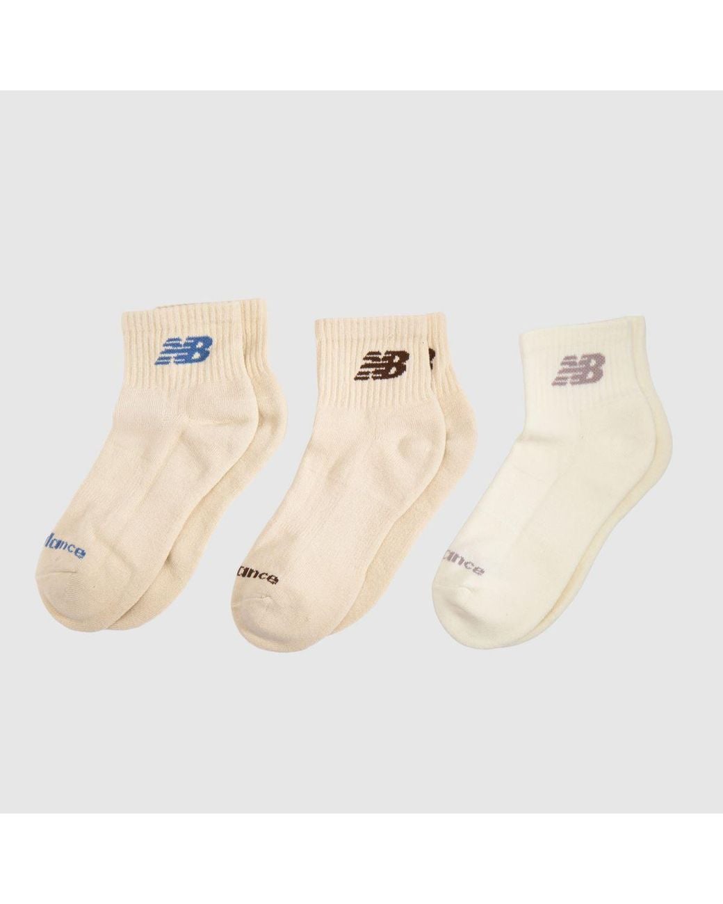 New Balance Natural Kids Ankle Socks 3 Pack