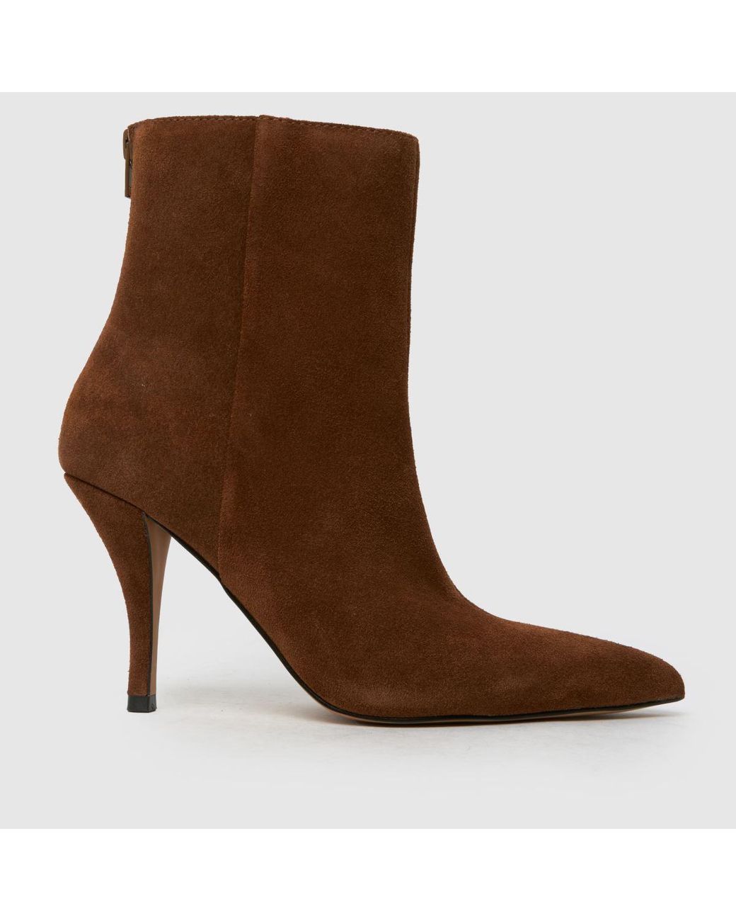 Schuh Brown Betty Suede Heeled Boot Boots