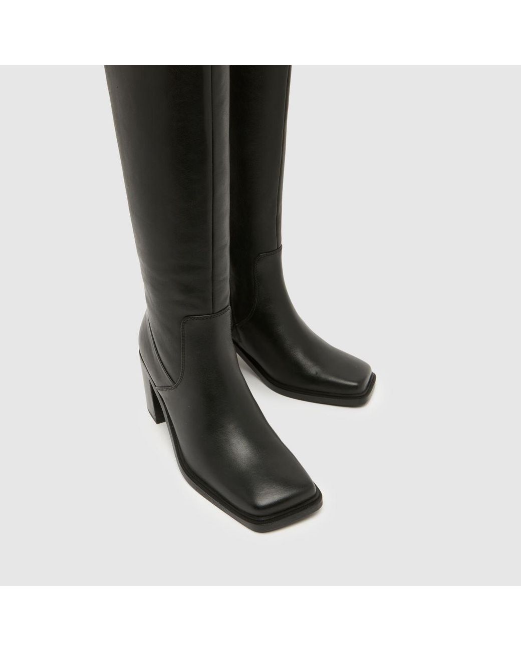 Schuh Black Delight Leather Knee Boots