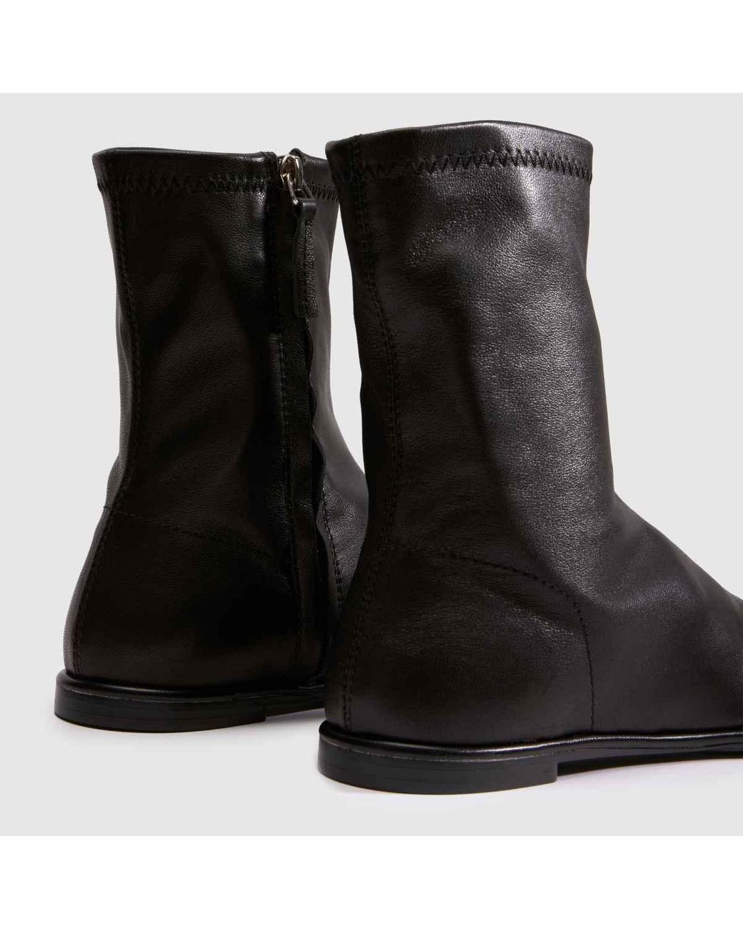 Schuh Black Charity Flat Sock Boots