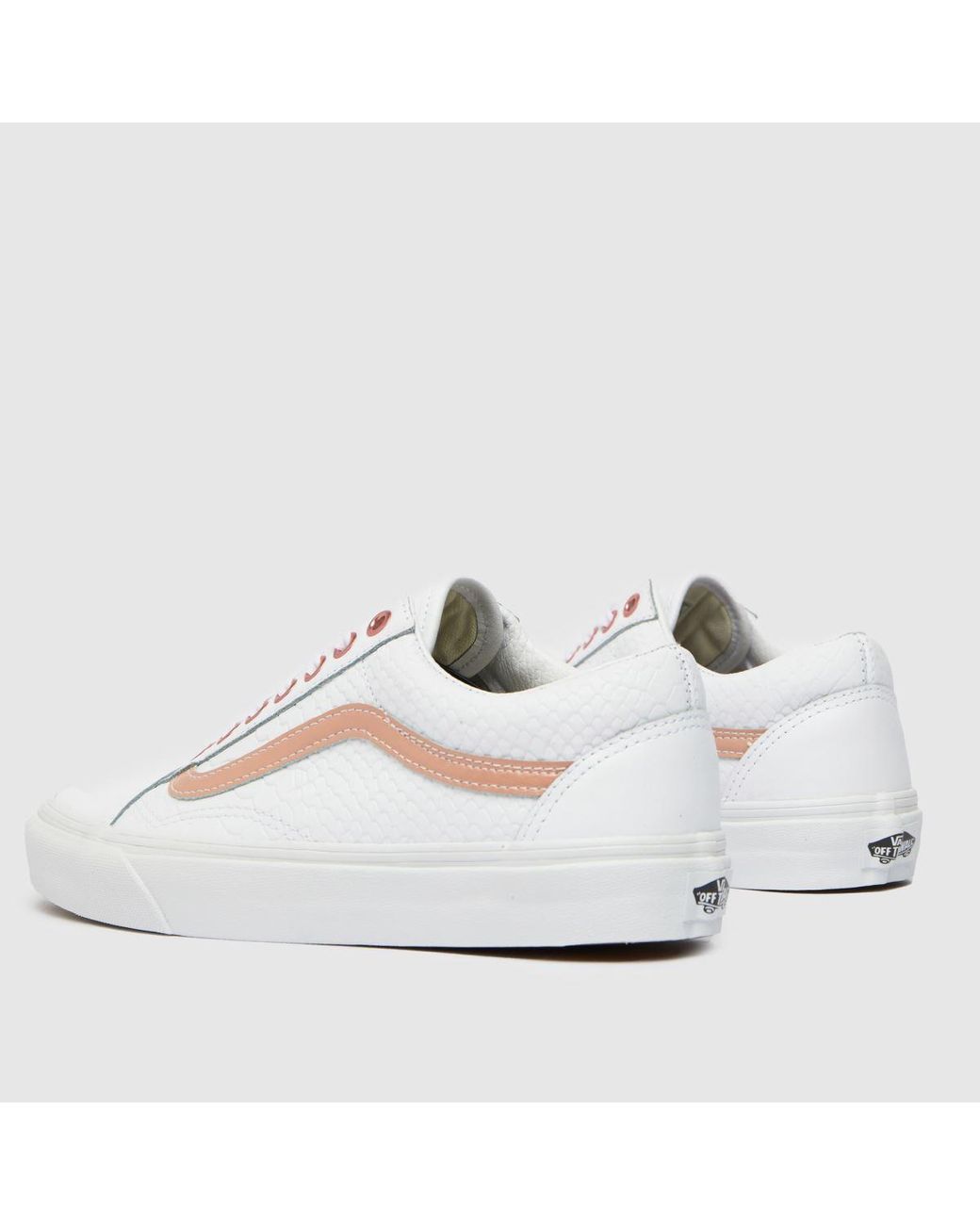 Vans old skool discount white and red stripe