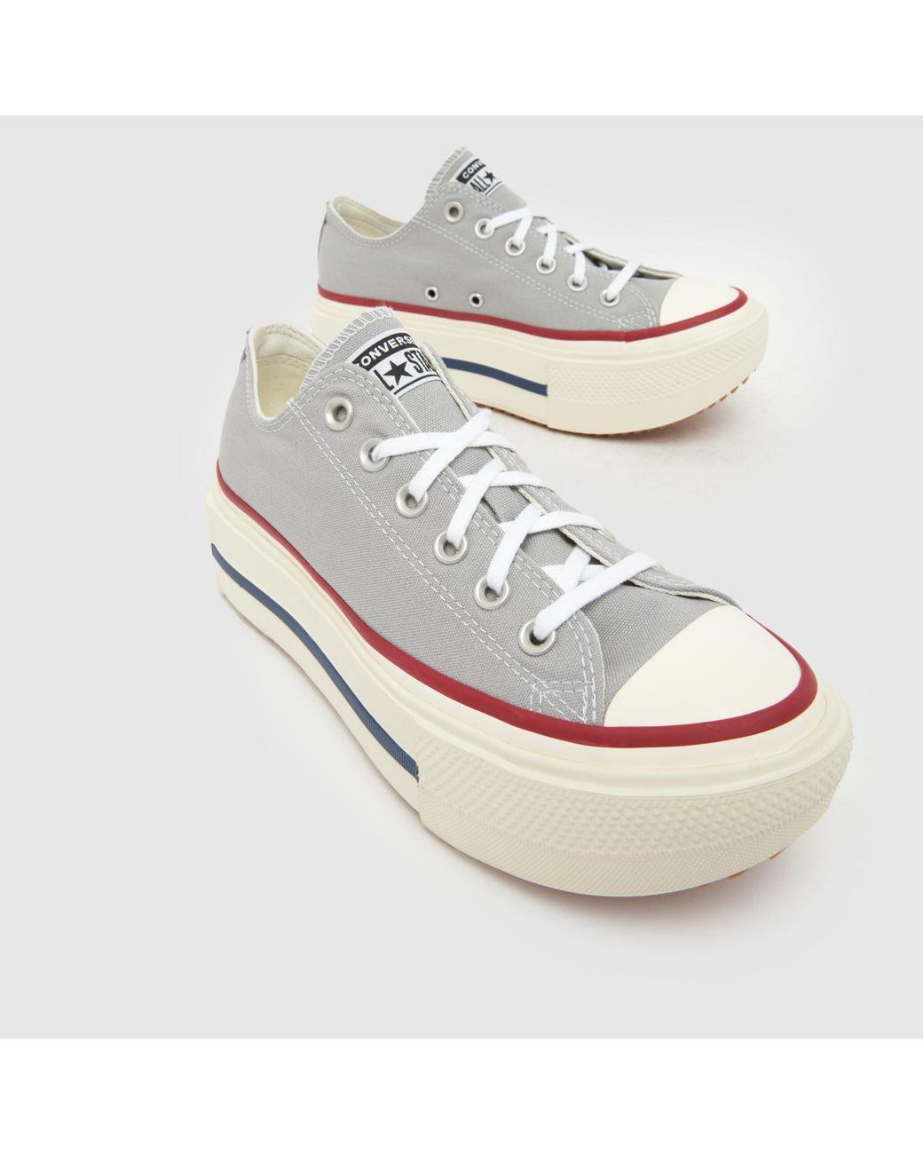 Converse White All Star Double Lift Ox Trainers