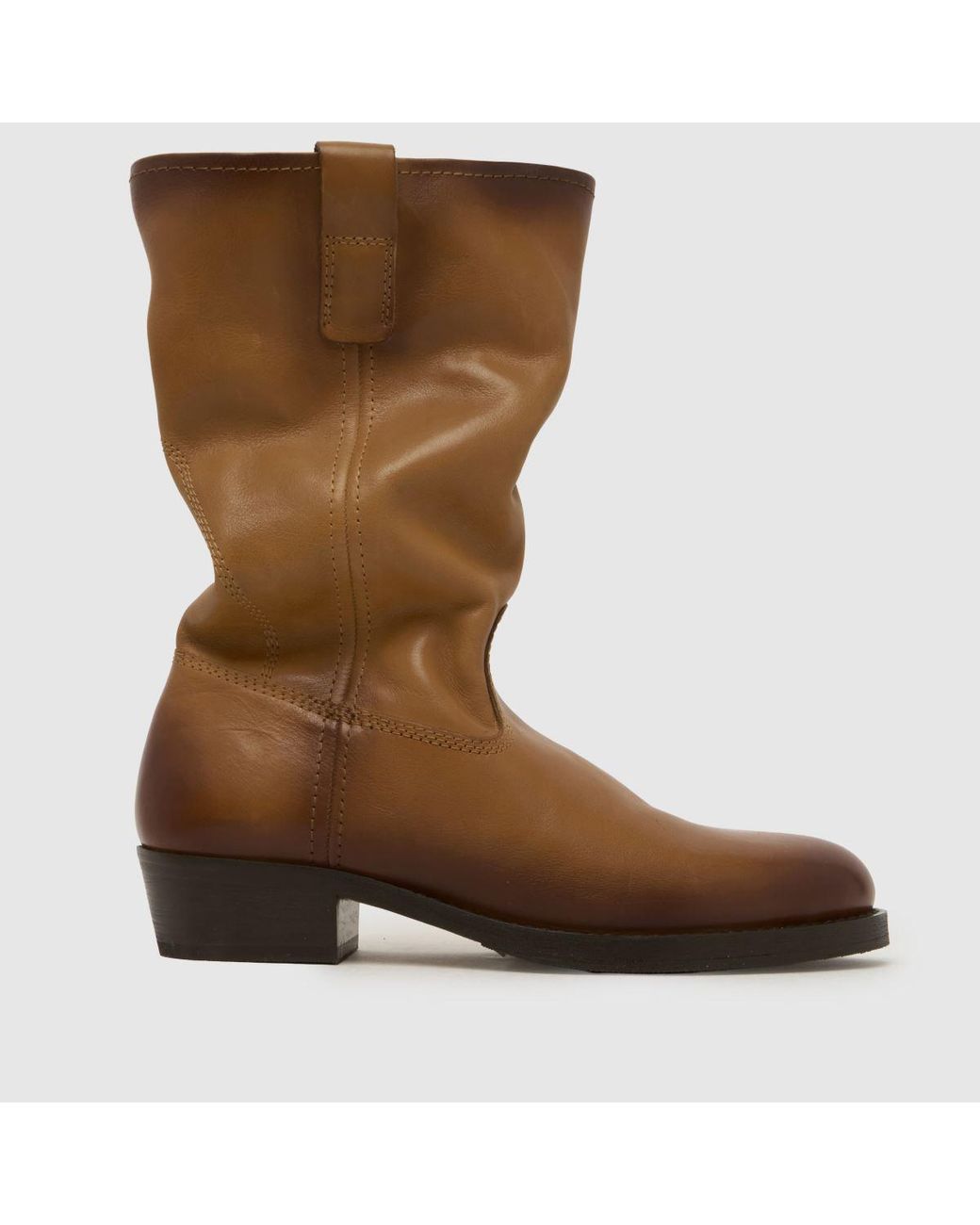 Schuh Brown Dublin Leather Slouch Boots