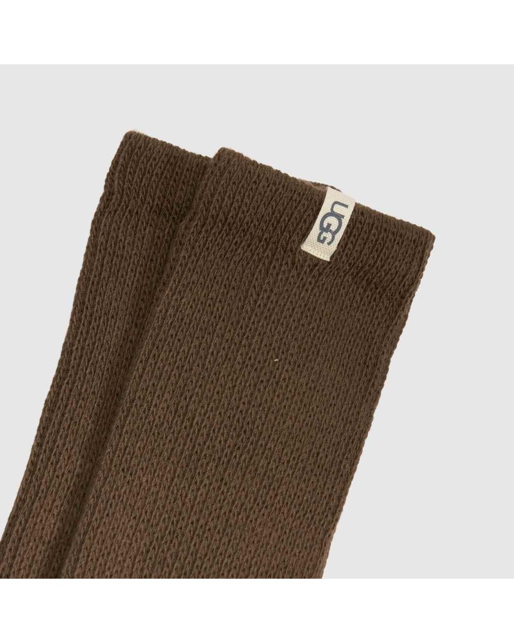 Ugg Brown Cozy Crew Sock 1Pk