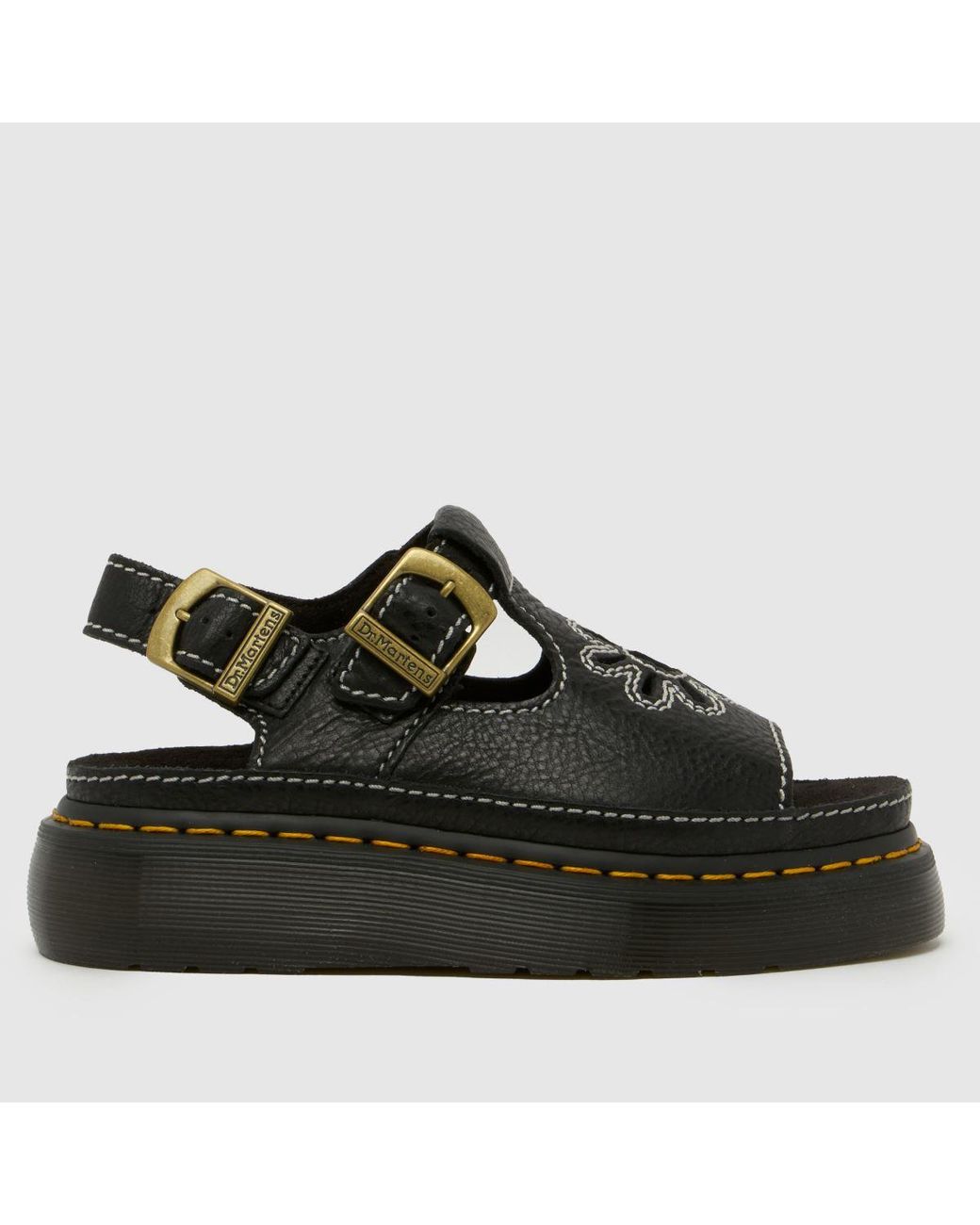 Dr. Martens Black Dunnet Flower Sandals