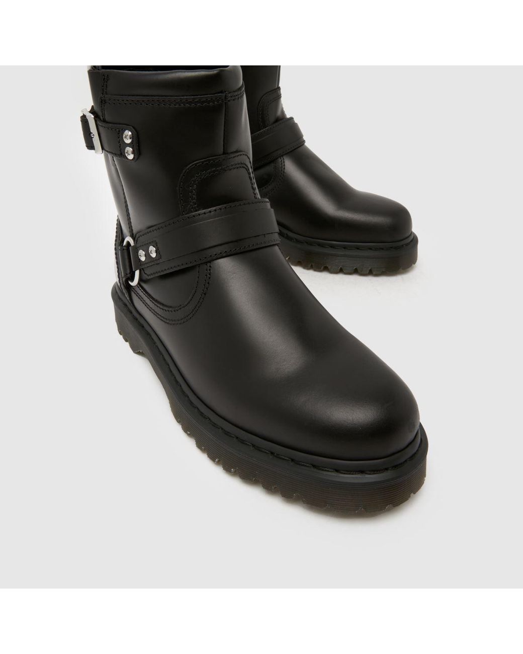 Dr. Martens Black Anistone Harness Ankle Boots for men