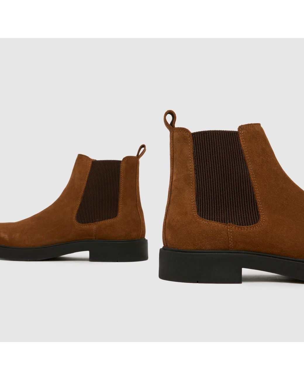 Schuh Brown Dice Suede Chelsea Boots for men