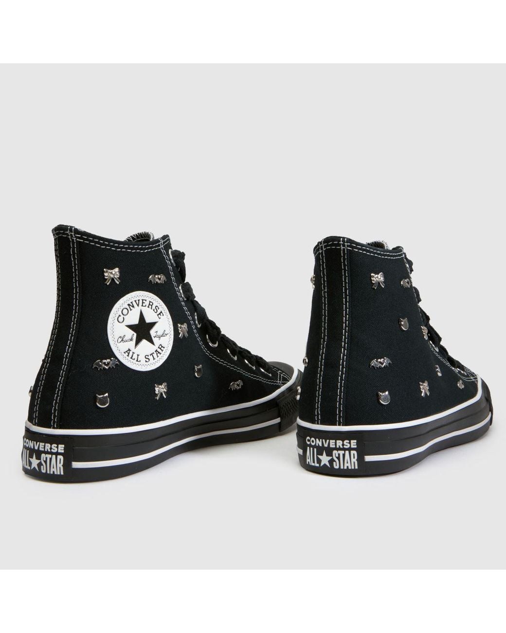 Converse Black All Star Hi Bows Trainers