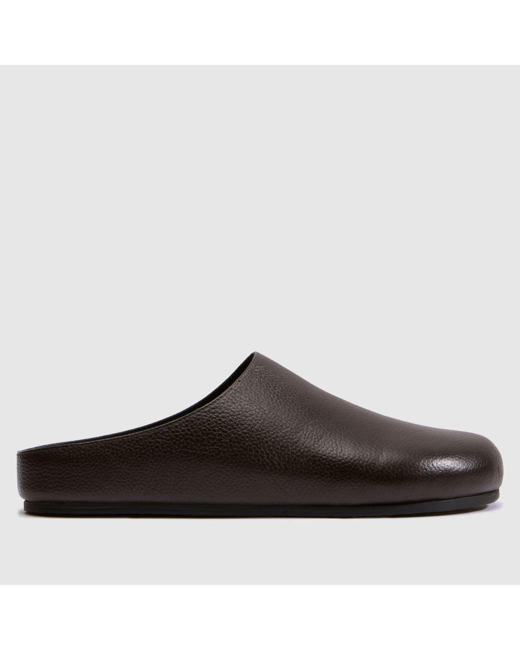 Schuh Brown Libra Leather Mule Flats