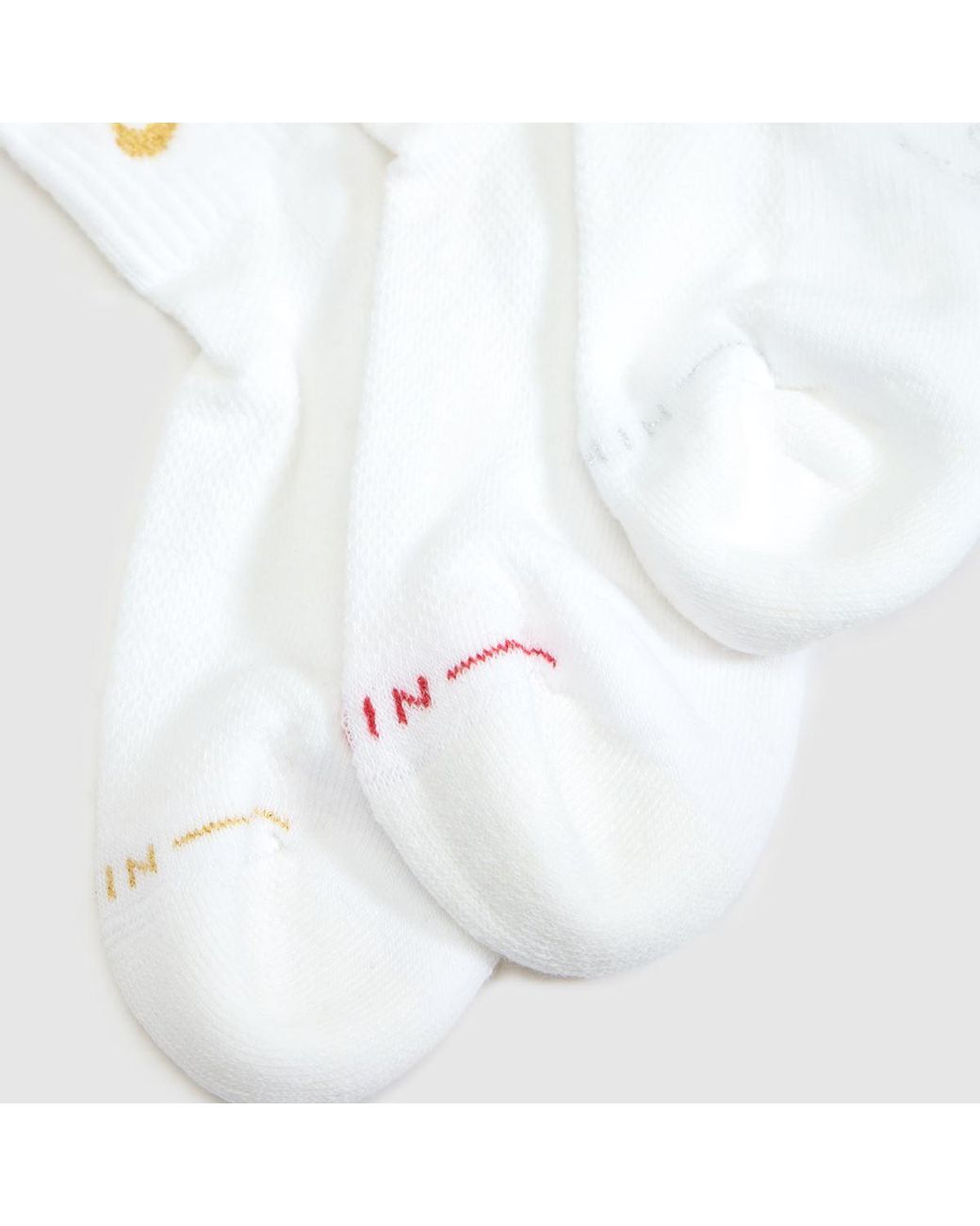 Nike White Metallic Ankle Socks 3Pk