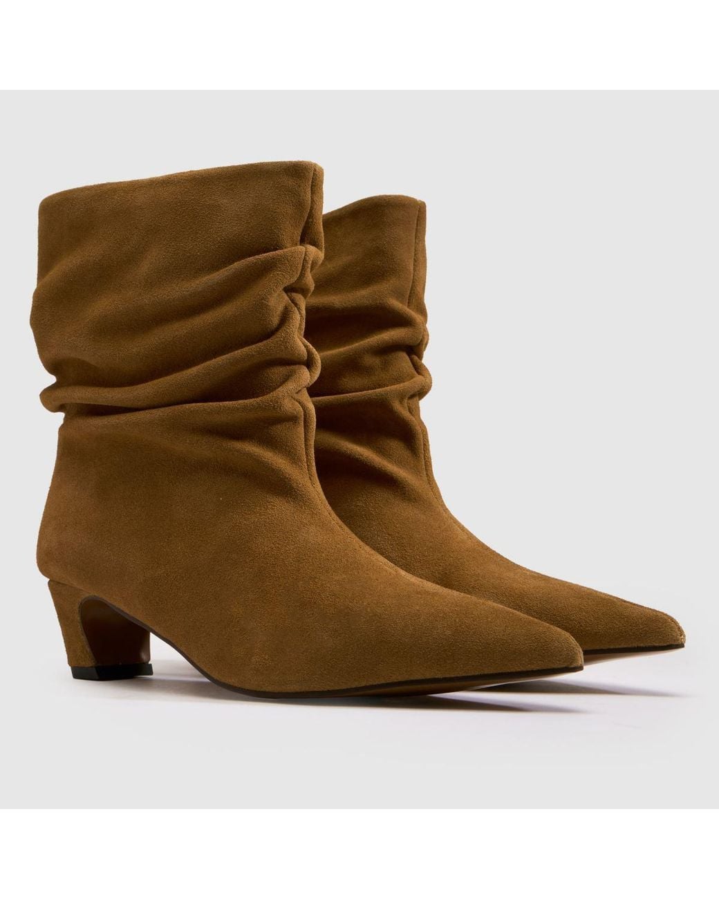 Schuh Brown Bluebell Suede Slouch Boots
