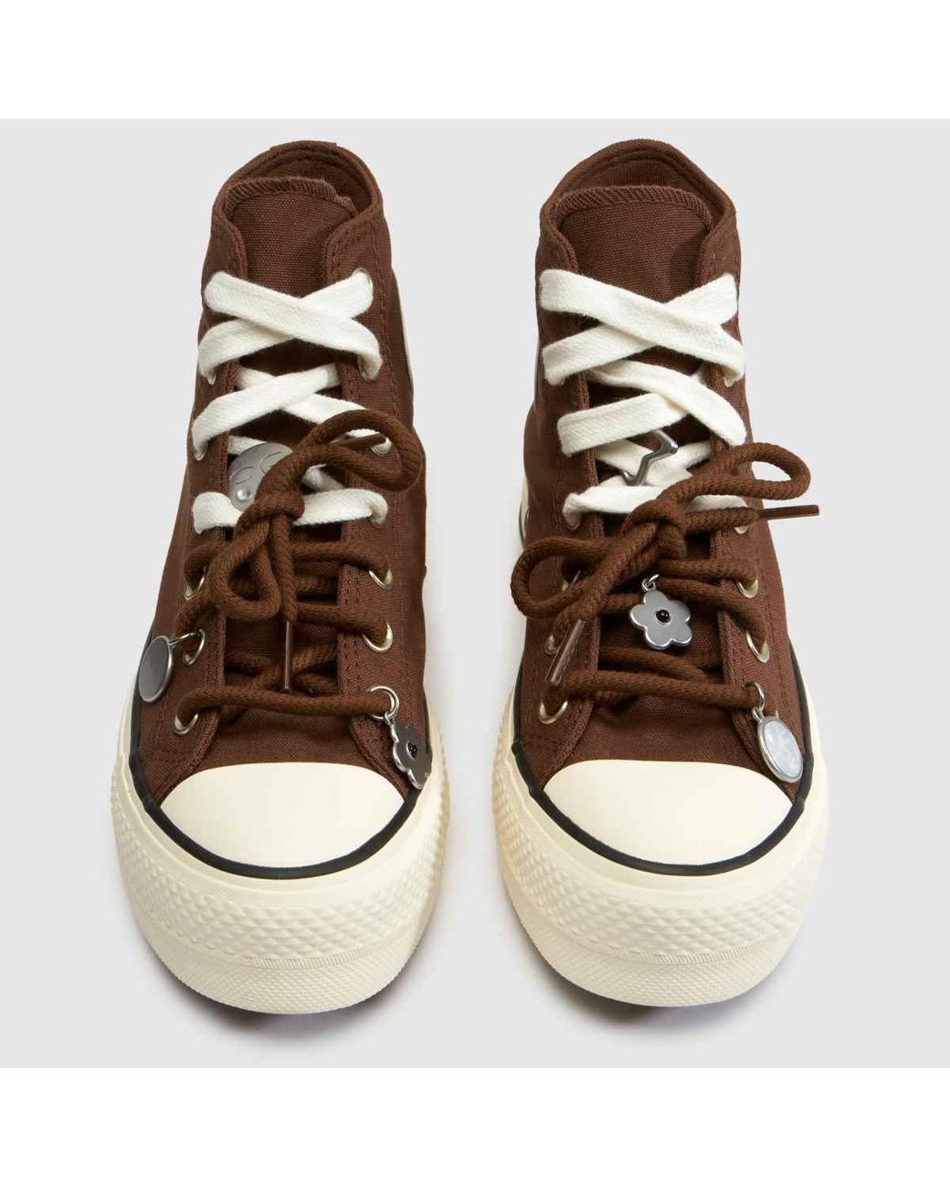 Converse Brown All Star Lift Hi Trainers