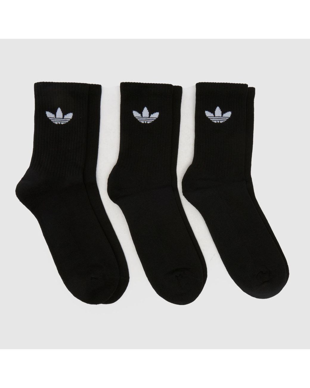 Adidas Black Originals Crew Socks 3 Pk
