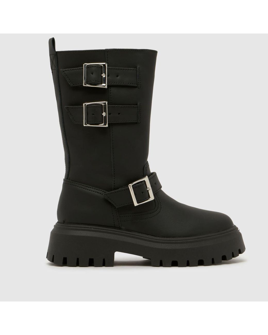 Schuh Black Danbury Leather Biker Boots
