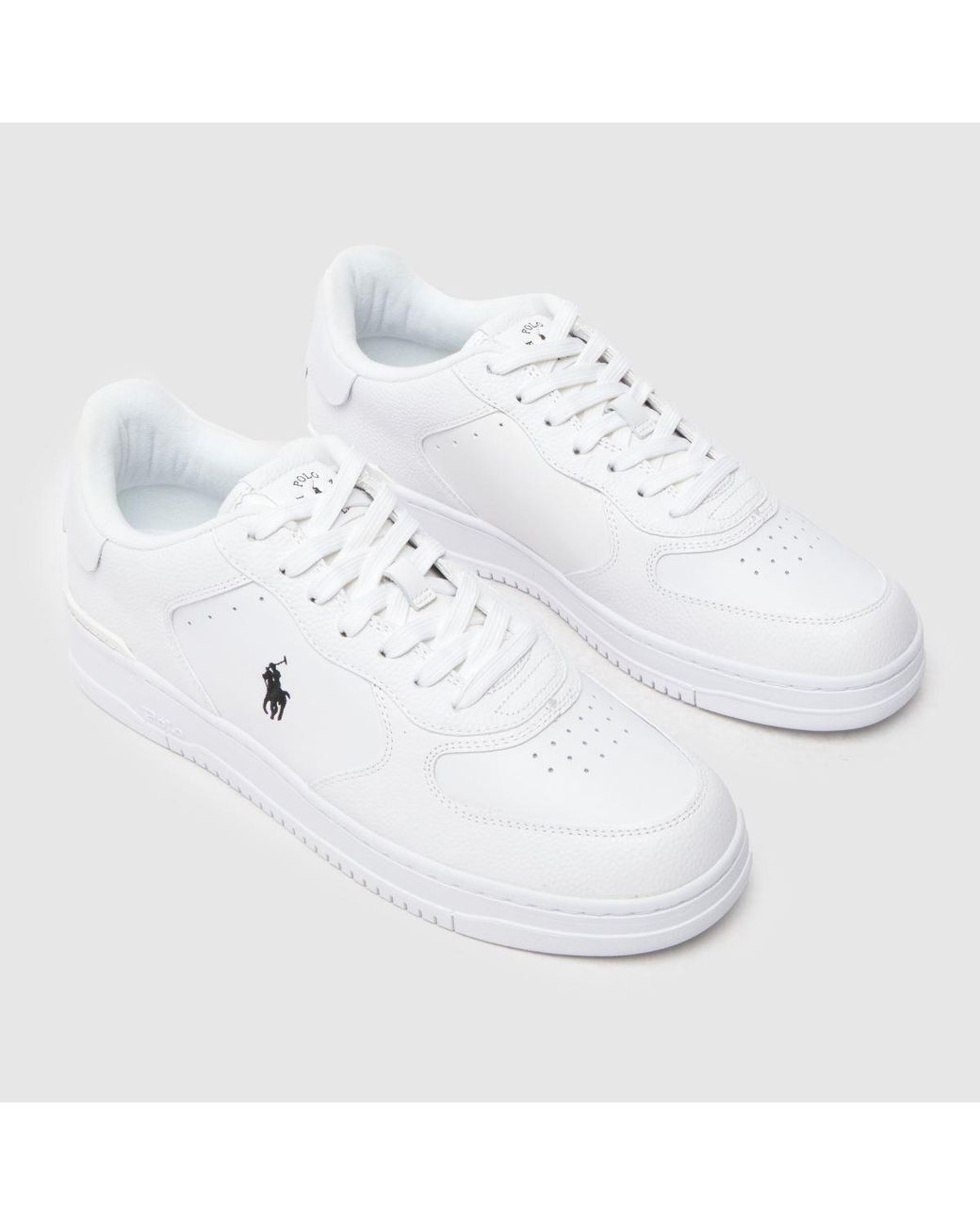 Polo Ralph Lauren White Masters Court Trainers for men