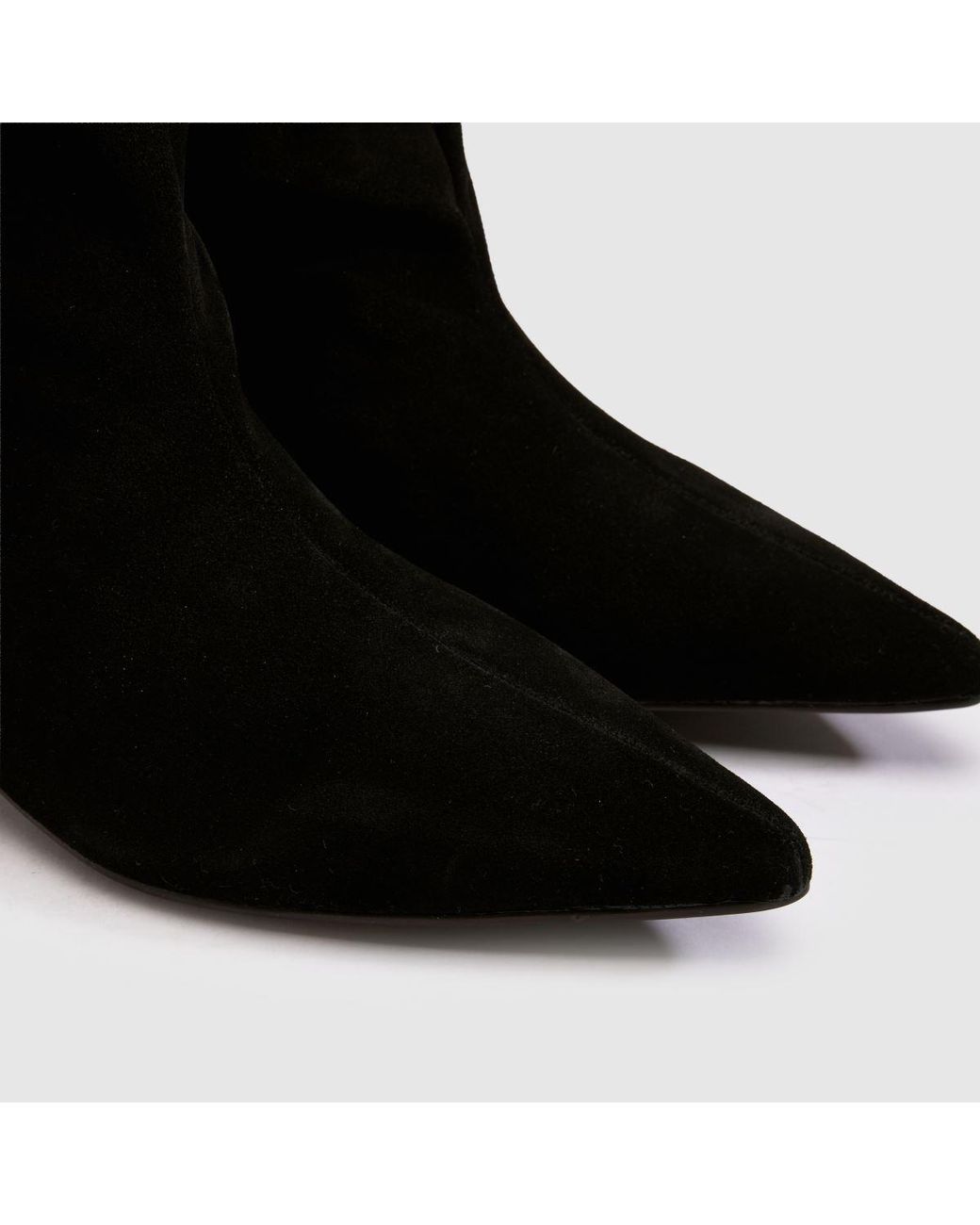 Schuh Black Bluebell Suede Slouch Boots