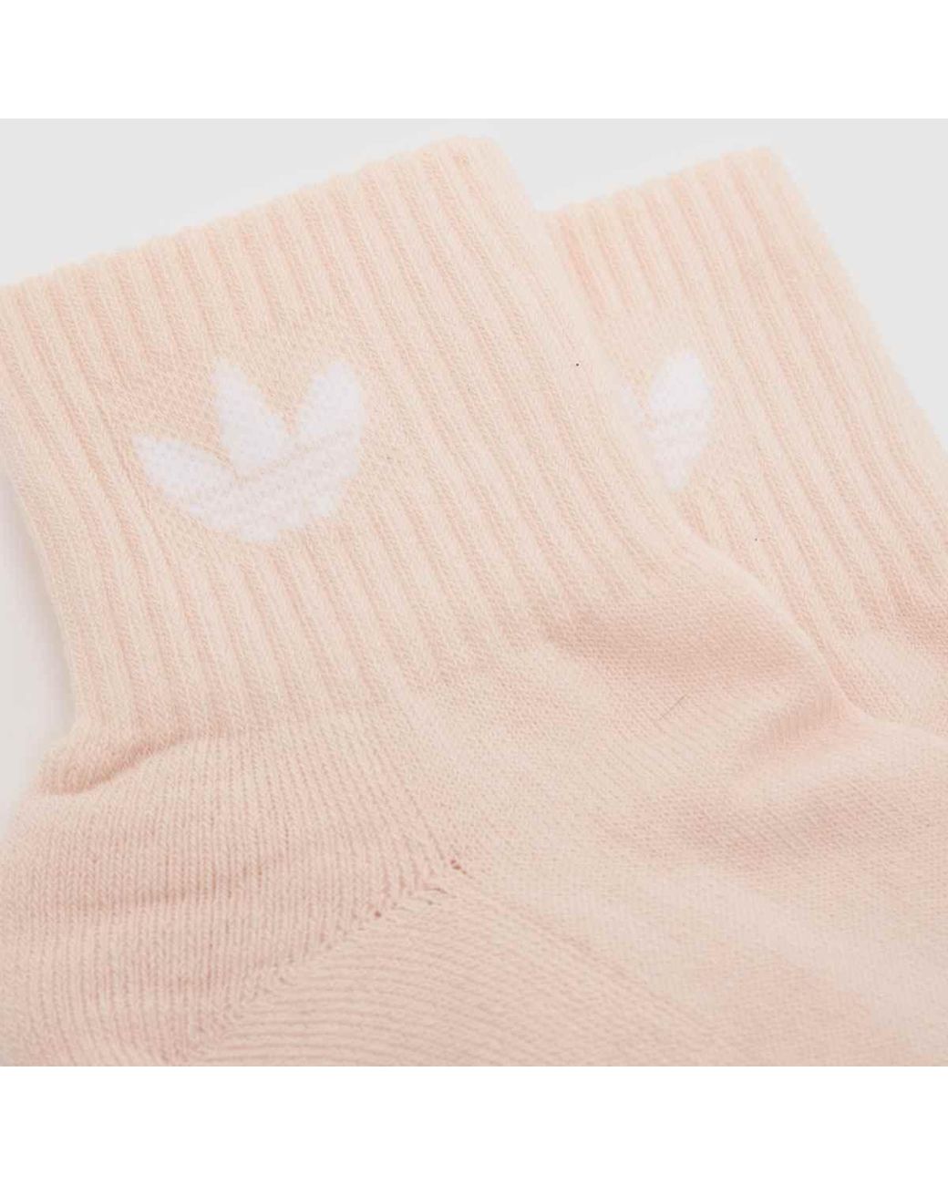 Adidas White Mid Ankle Sock 6 Pk