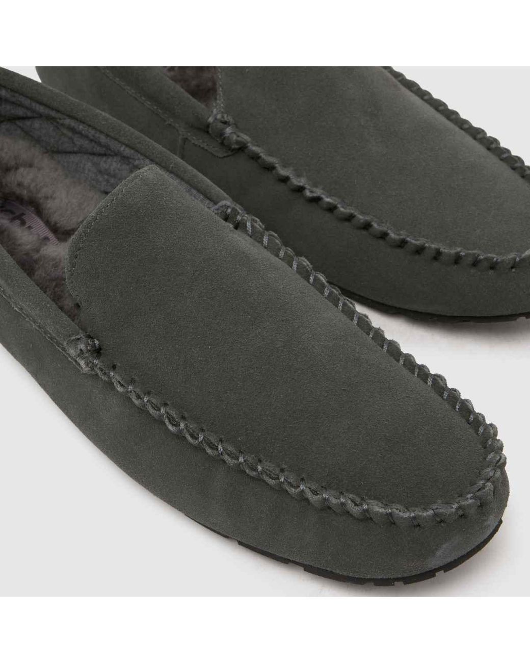Schuh Black Sandro Suede Mocassin Slippers for men