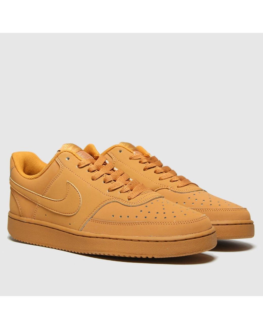 nike tan court vision low trainers