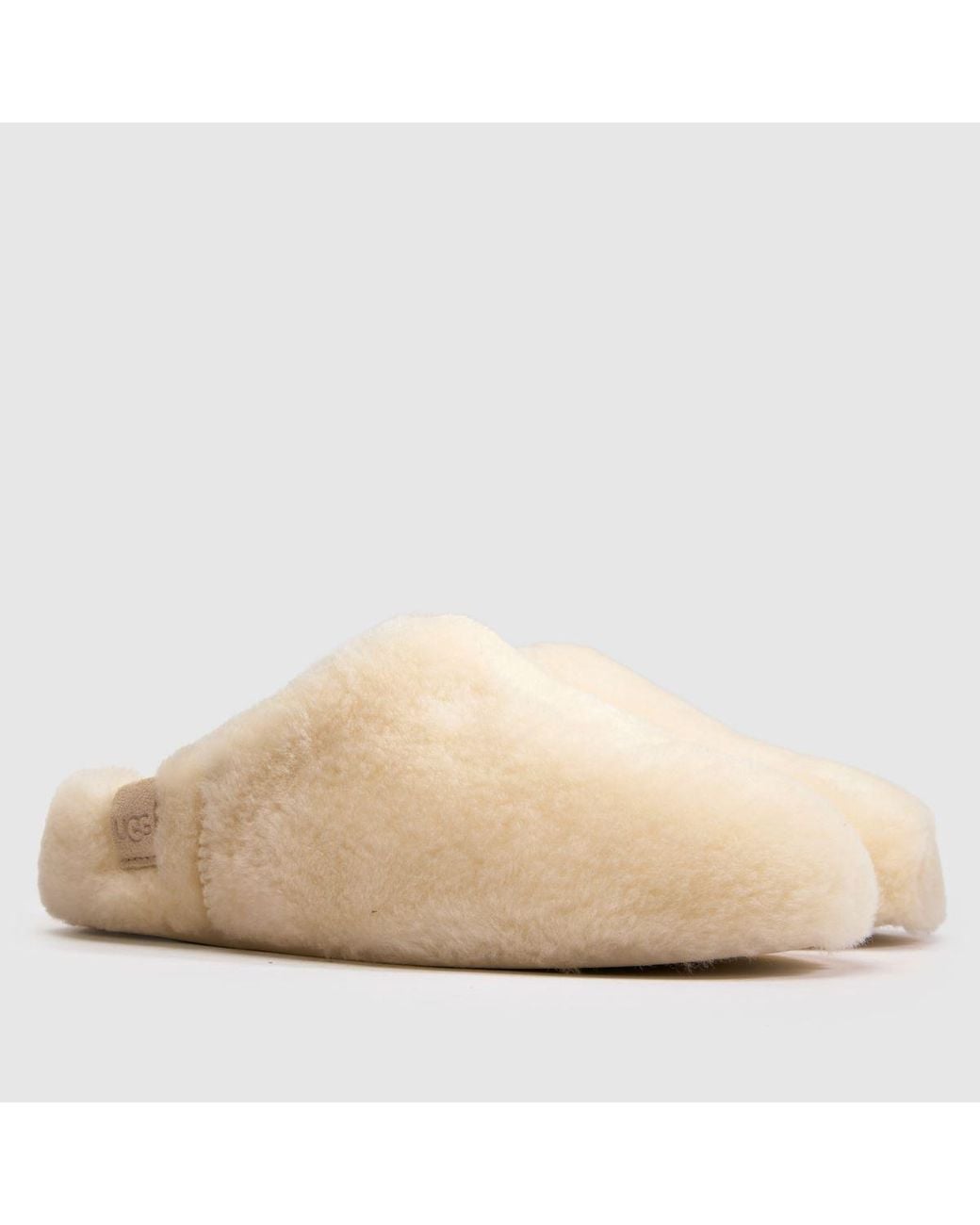 Ugg Natural Elea Fluffed Slip-On Slippers