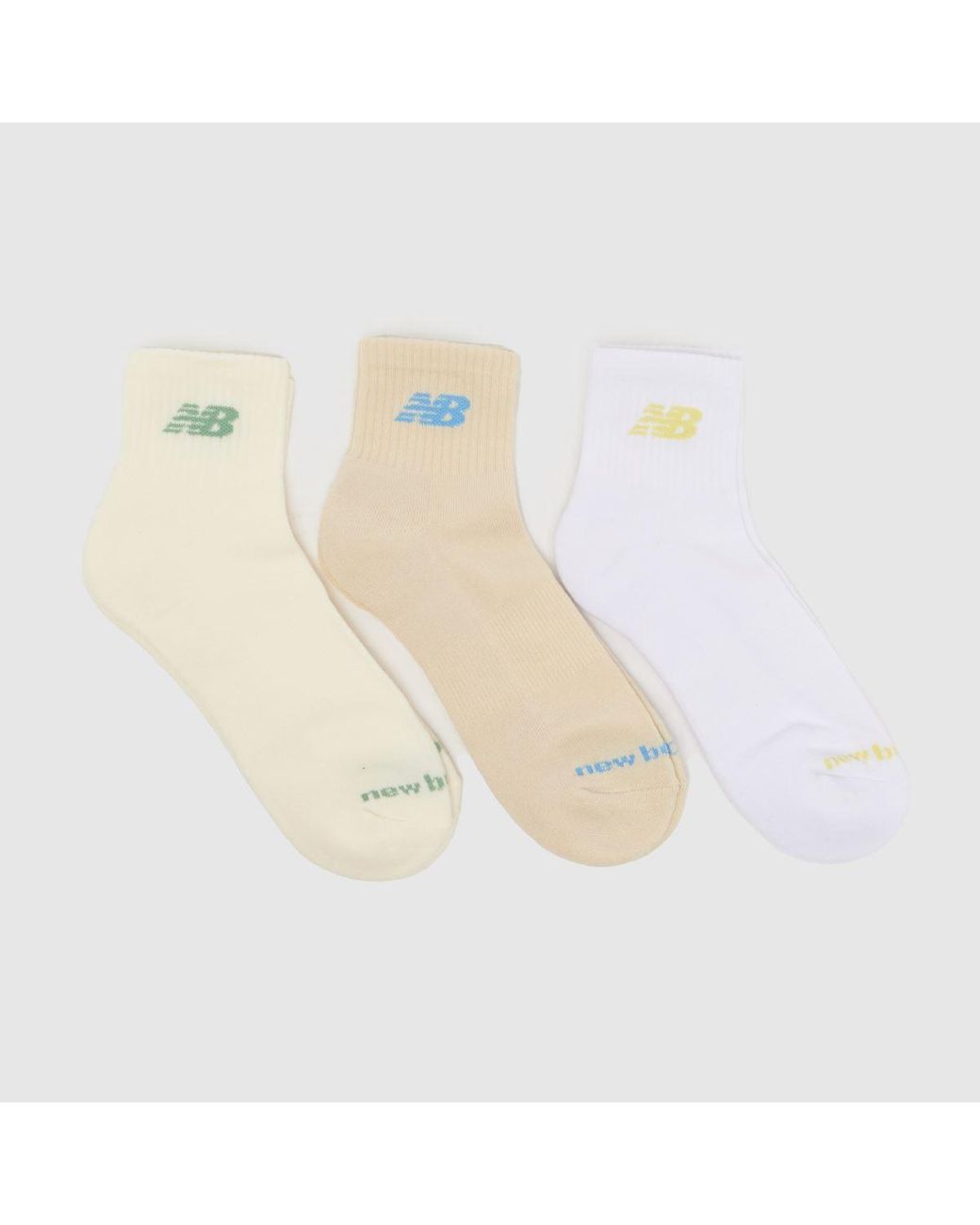 New Balance White Everyday Ankle Socks 3 Pack