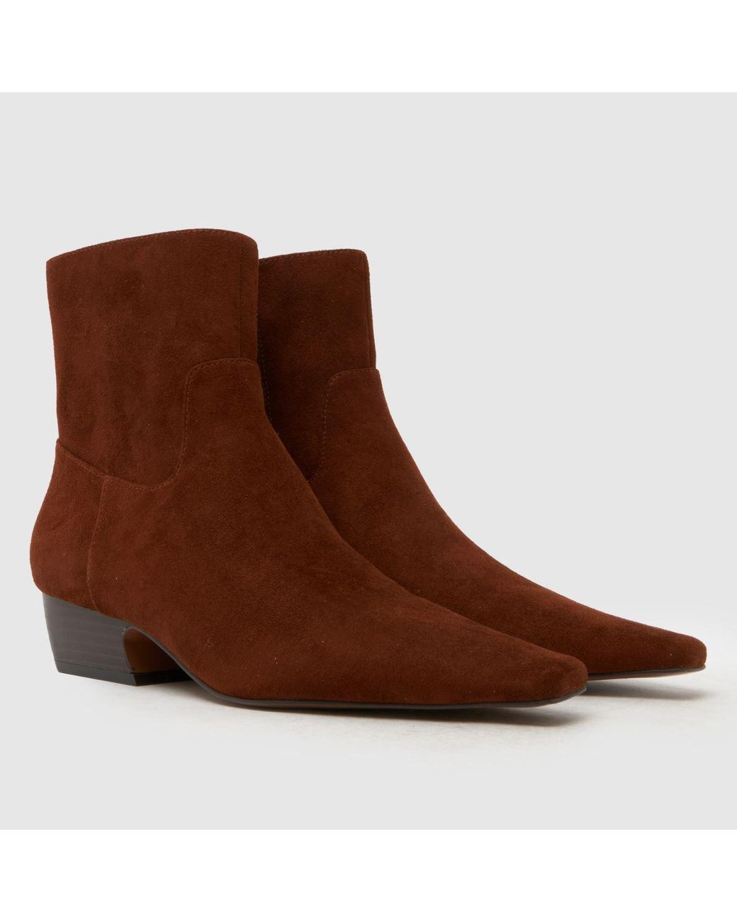 Schuh Brown Clarisse Western Heel Boots