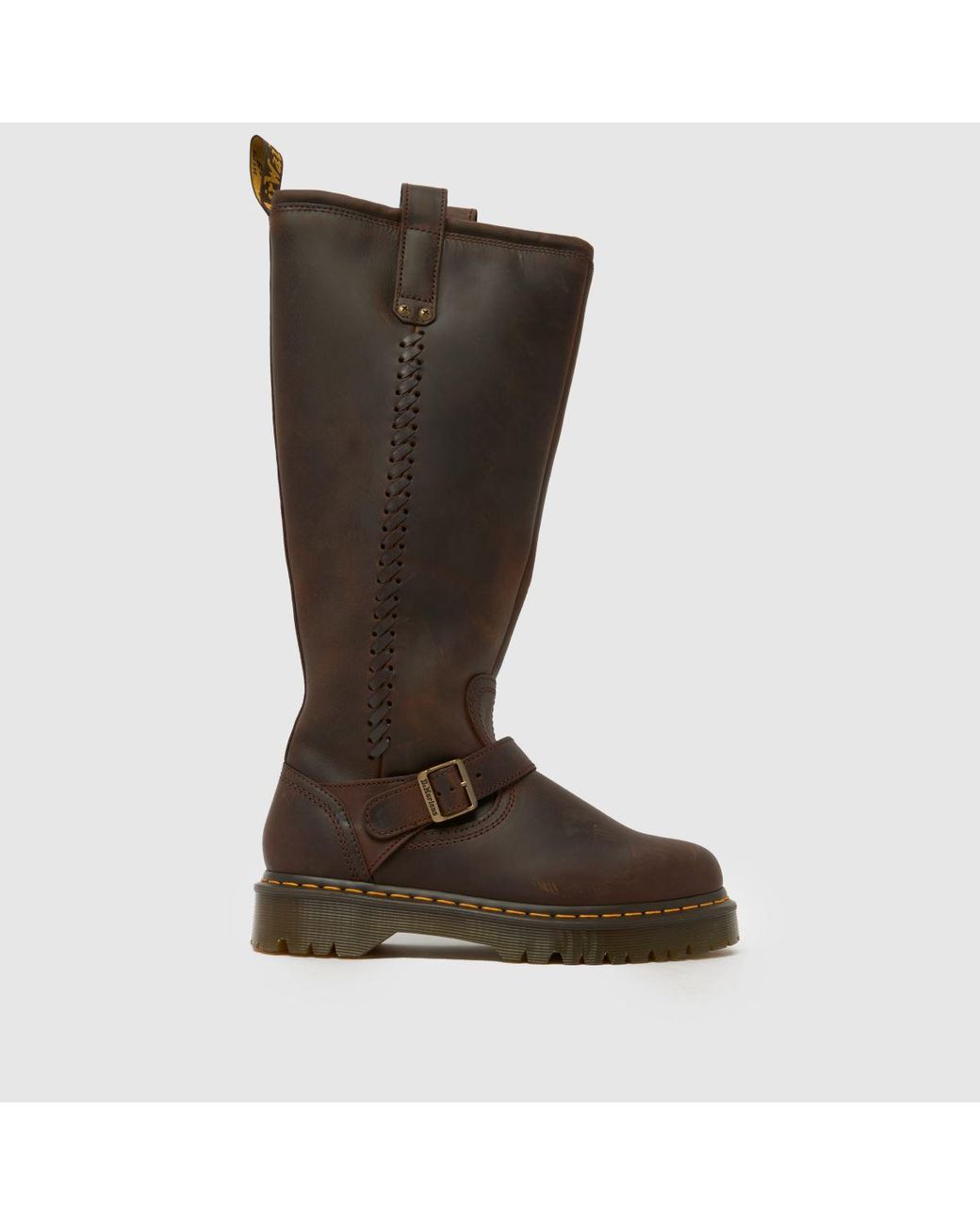 Dr. Martens Brown Dr Martens Anistone Biker Boots