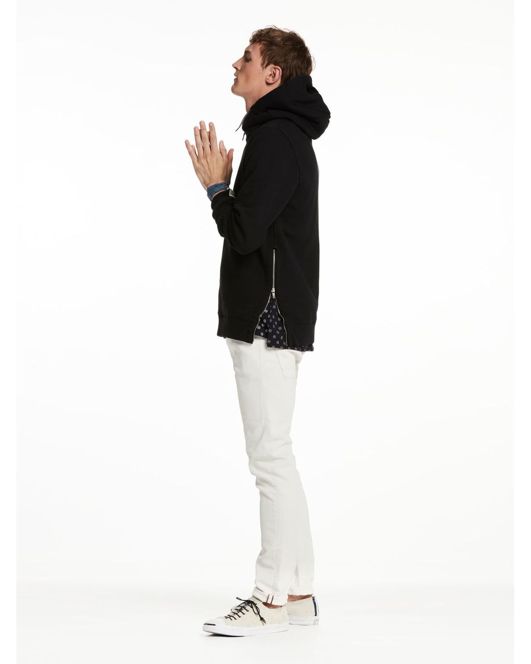 side zip hoodie for men