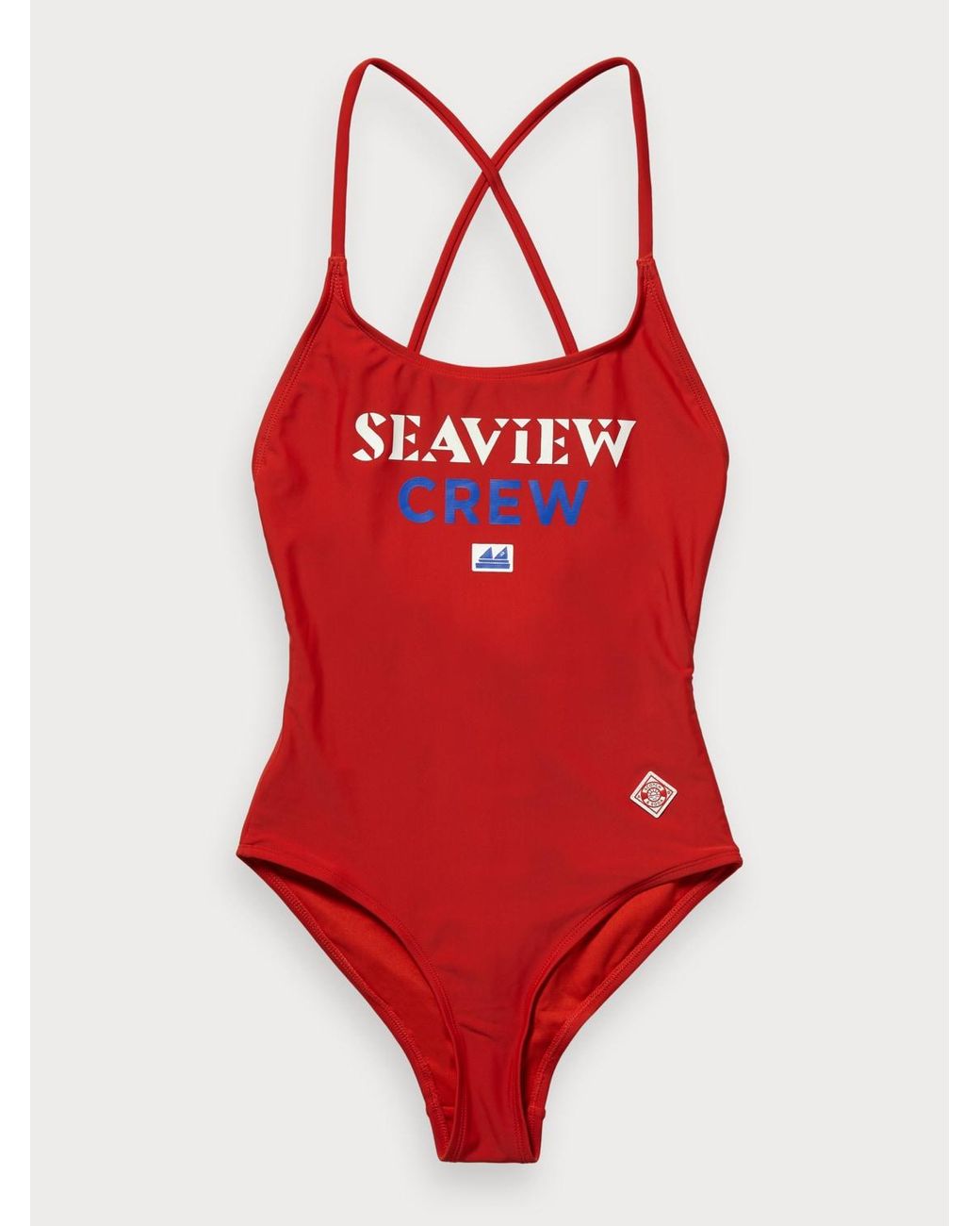 Scotch & Soda Lifeguard Swimsuit in Red - Lyst