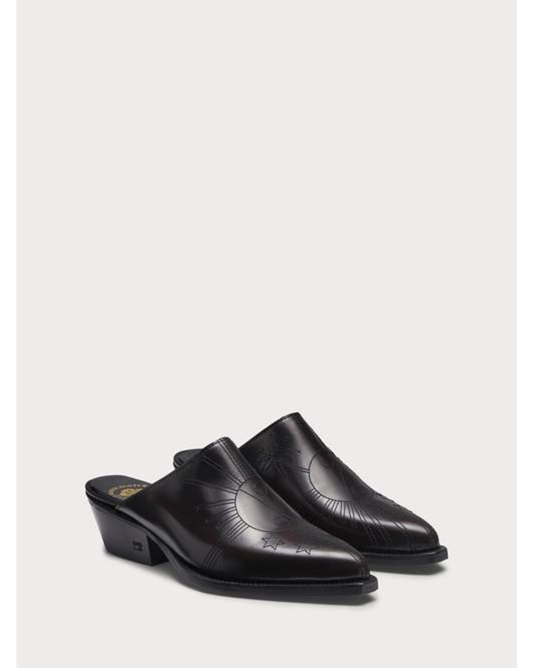 Scotch \u0026 Soda Corall - Leren Muiltjes Met Borduursel in het Zwart | Lyst NL