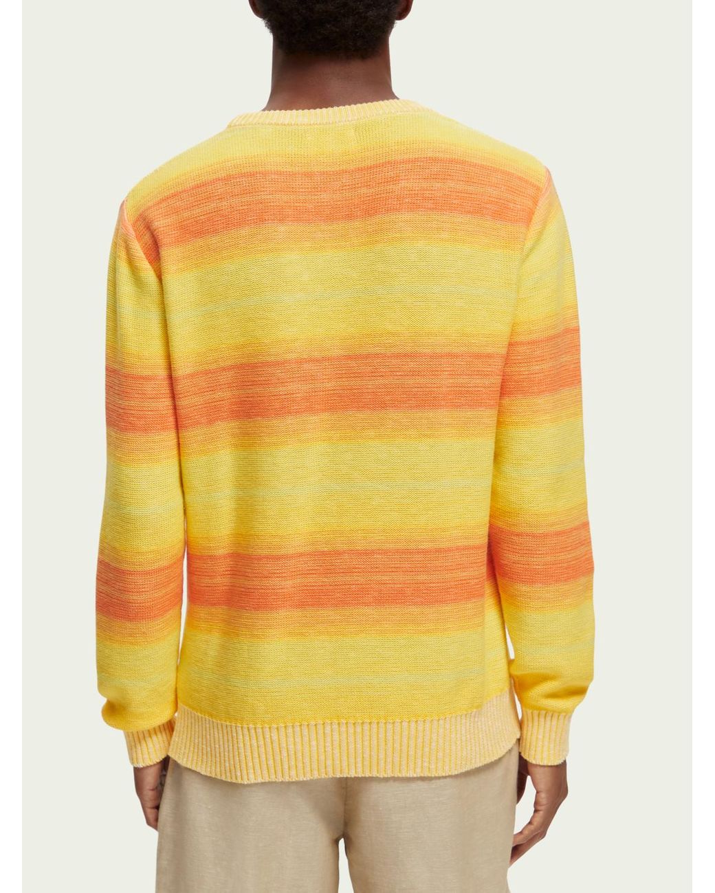 Scotch & Soda Gradient-striped Sweater in Yellow for Men | Lyst