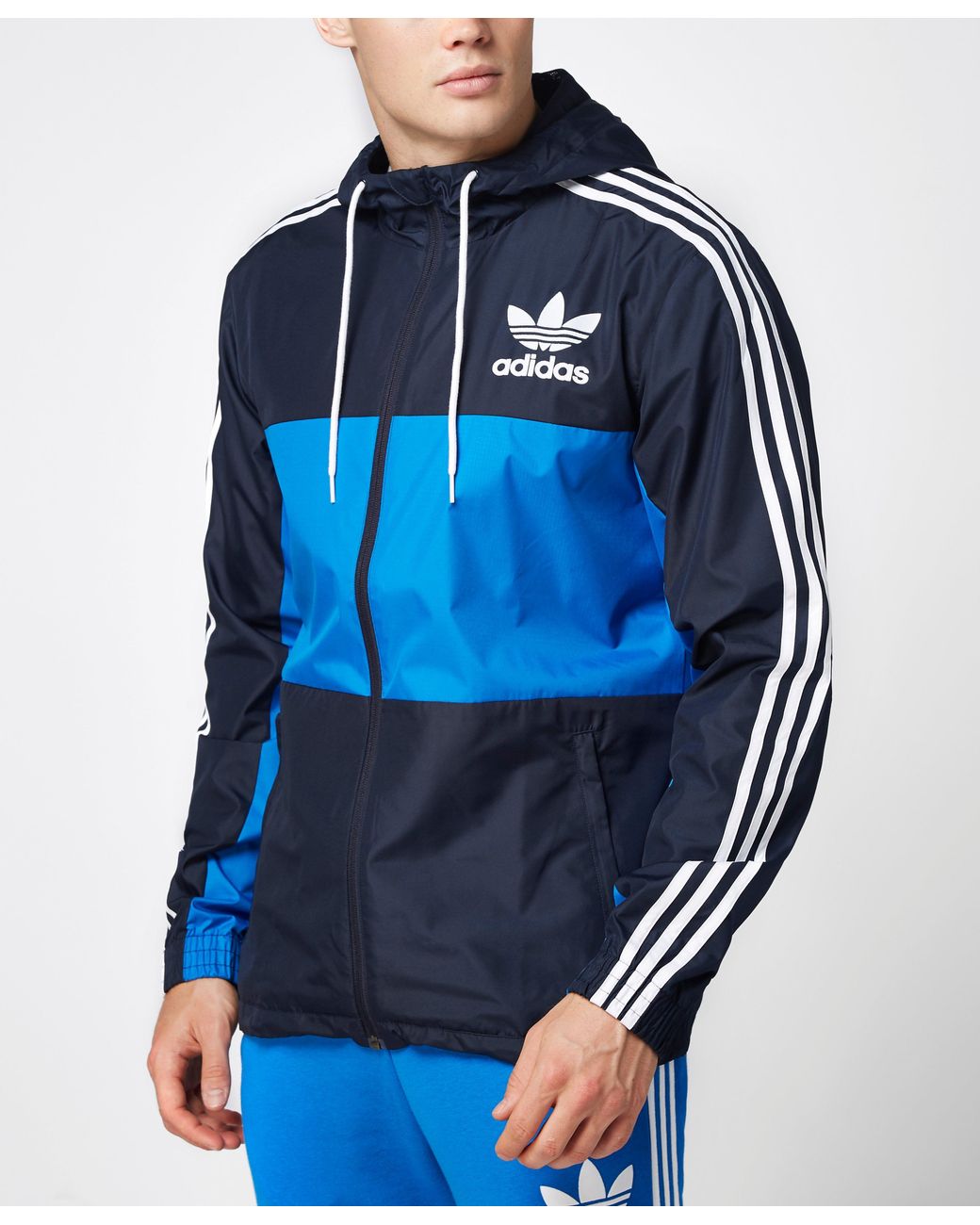 adidas Originals Clfn Windbreaker Jacket Ay7746 - Blue for Men | Lyst
