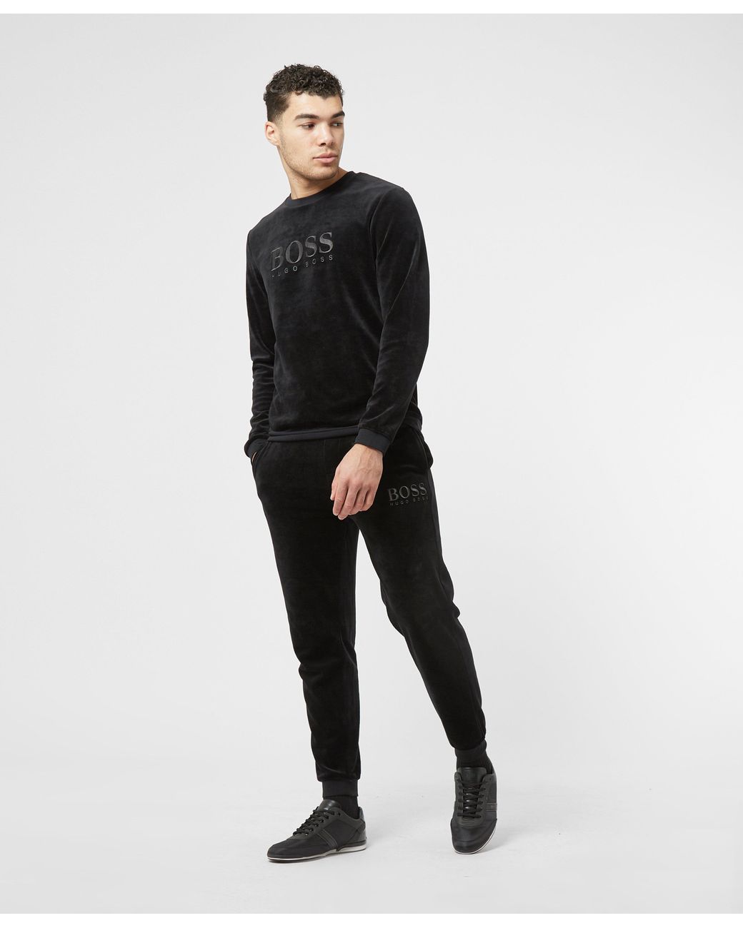 HUGO BOSS Velour Crew Sweatshirt 