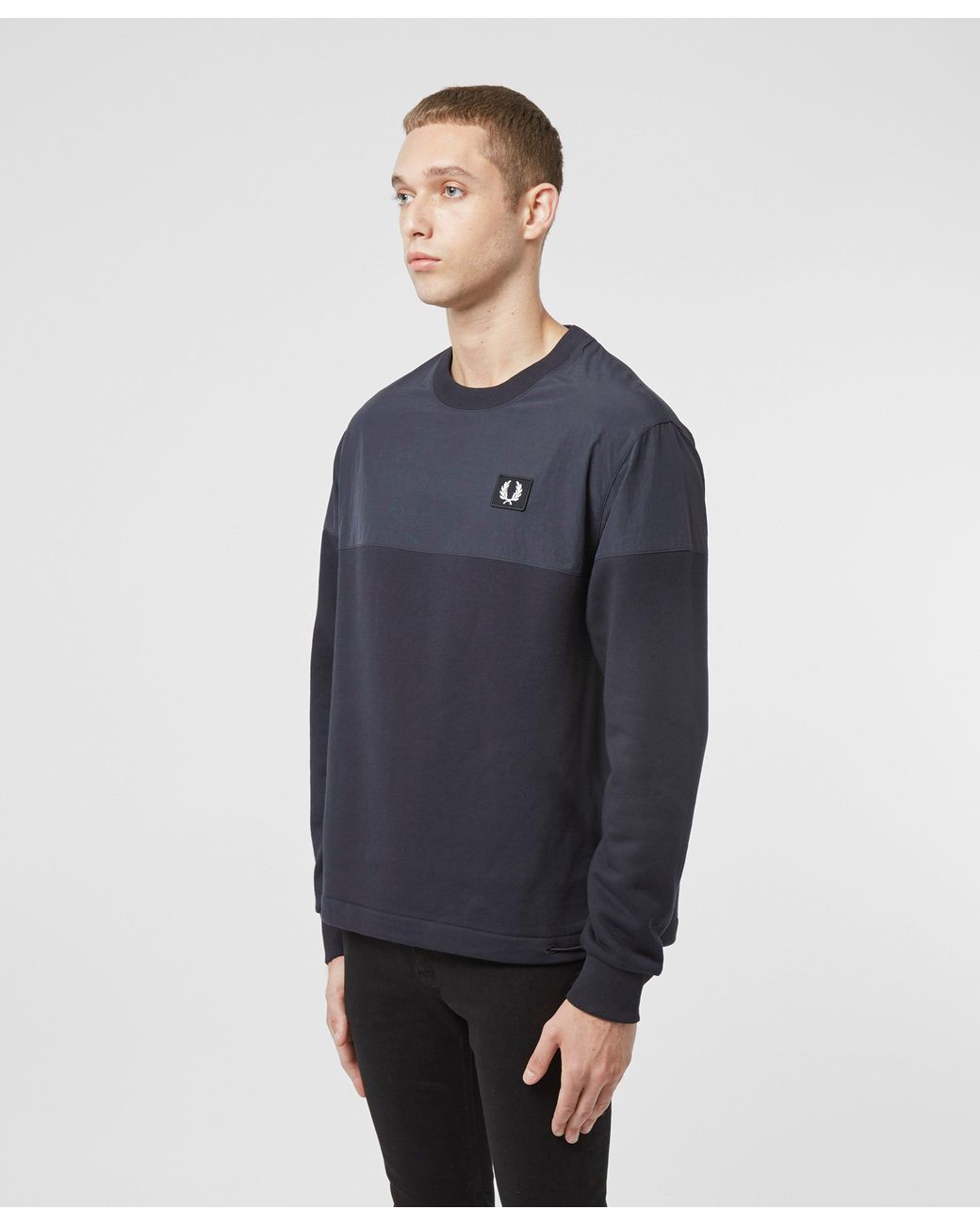 fred perry woven panel sweatshirt