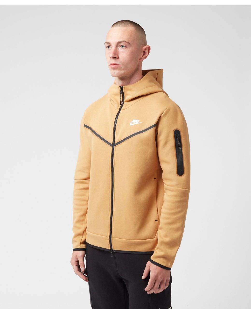 Nike Sportswear Tech Fleece Zip Hoodie in Natural for Men | Lyst Australia