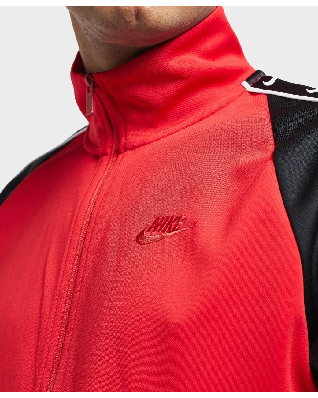 Nike Tape Poly Track Top in Red for Men | Lyst