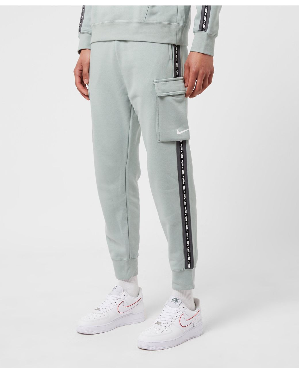 Nike Cotton Repeat Tape Cargo Joggers in Green for Men | Lyst