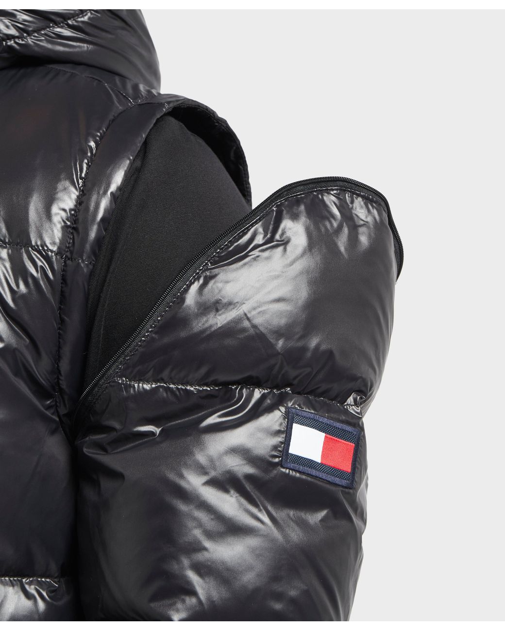 Tommy Hilfiger Synthetic Shiny Down Jacket in Black for Men | Lyst