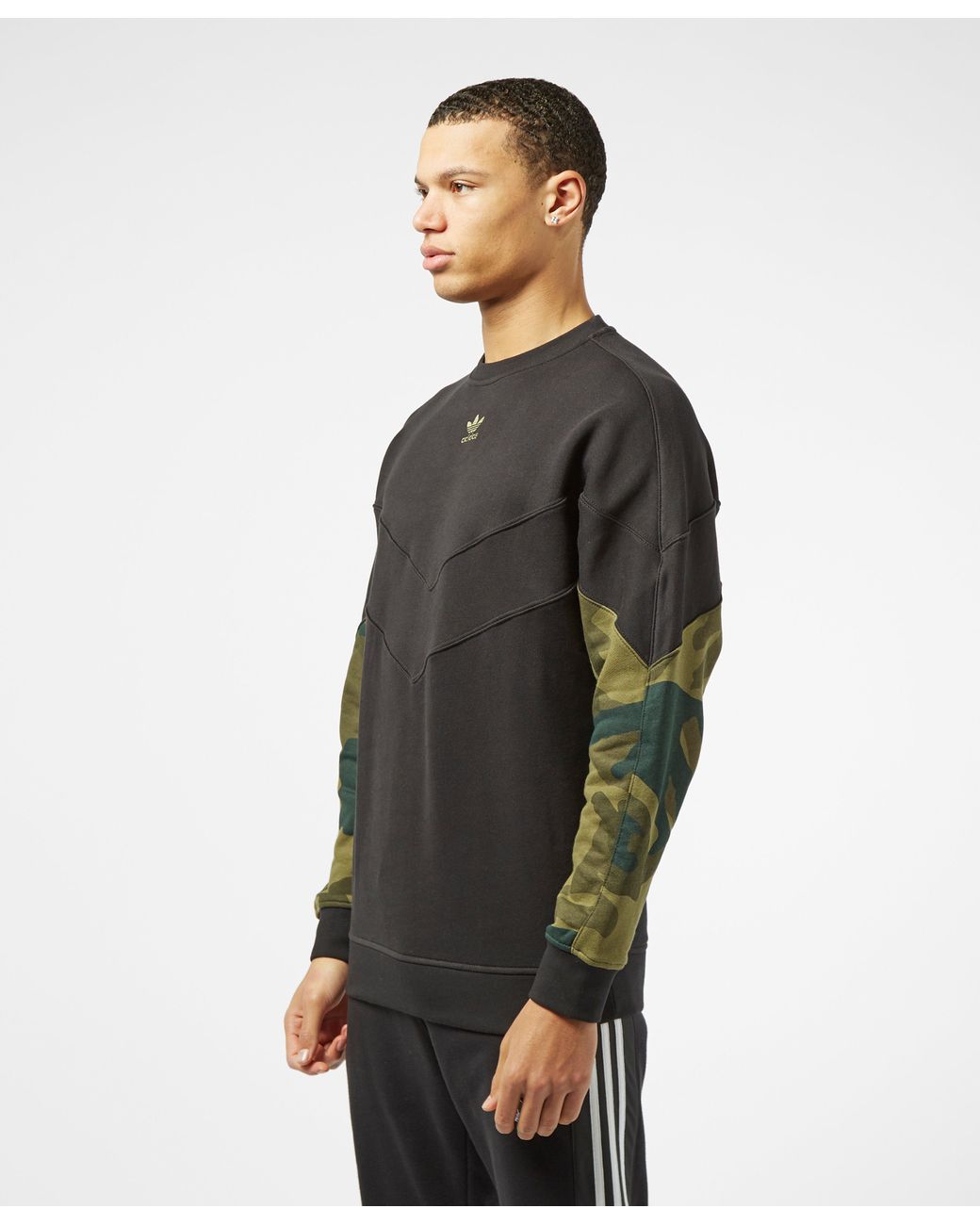 adidas Originals Cotton Camo Sweatshirt in Black for Men | Lyst Canada