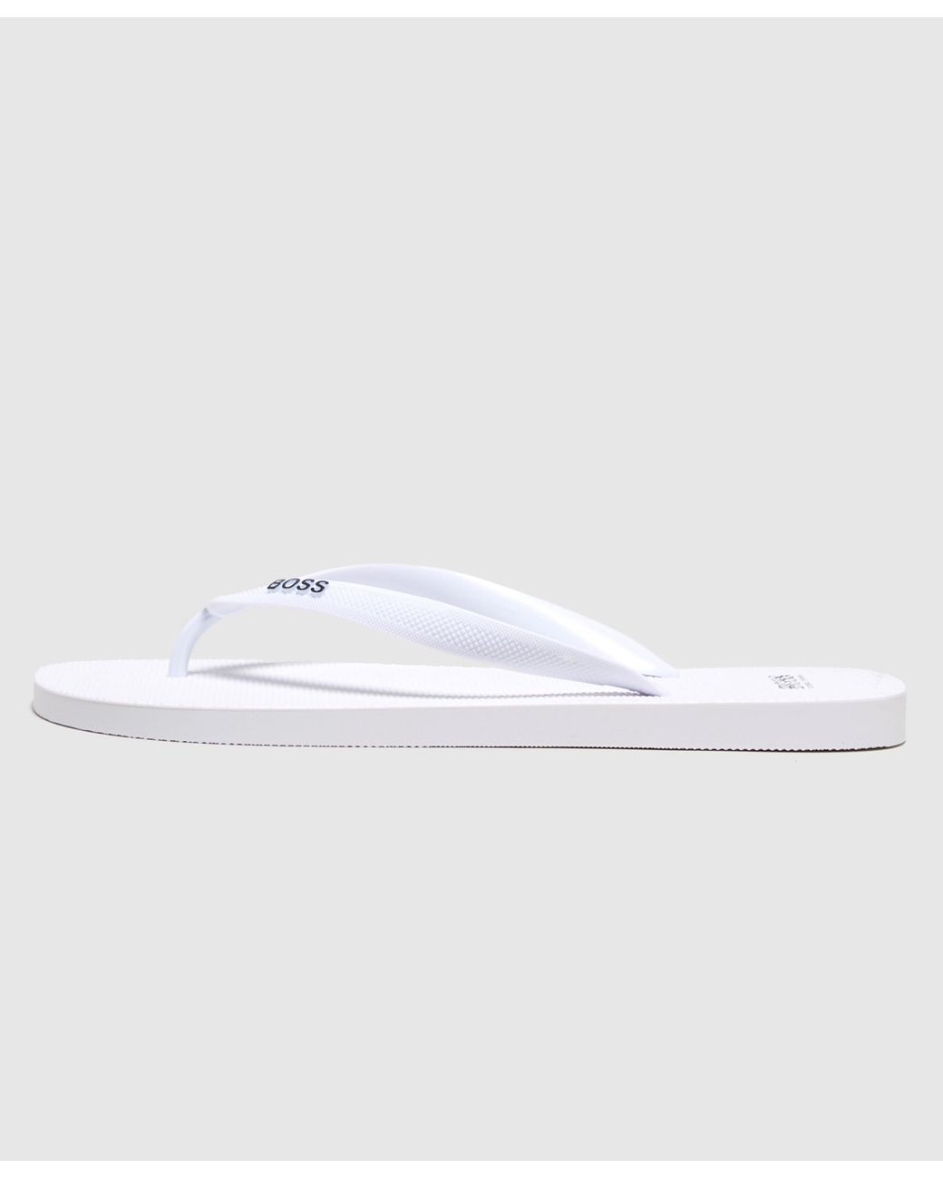 hugo boss flip flops white