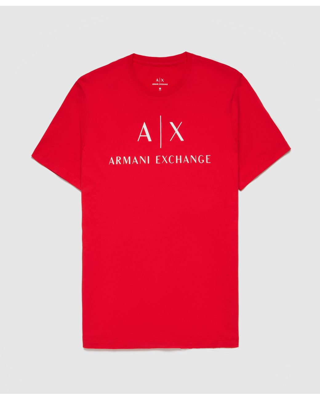 Armani Exchange Core Logo T-shirt in Red for Men - Lyst