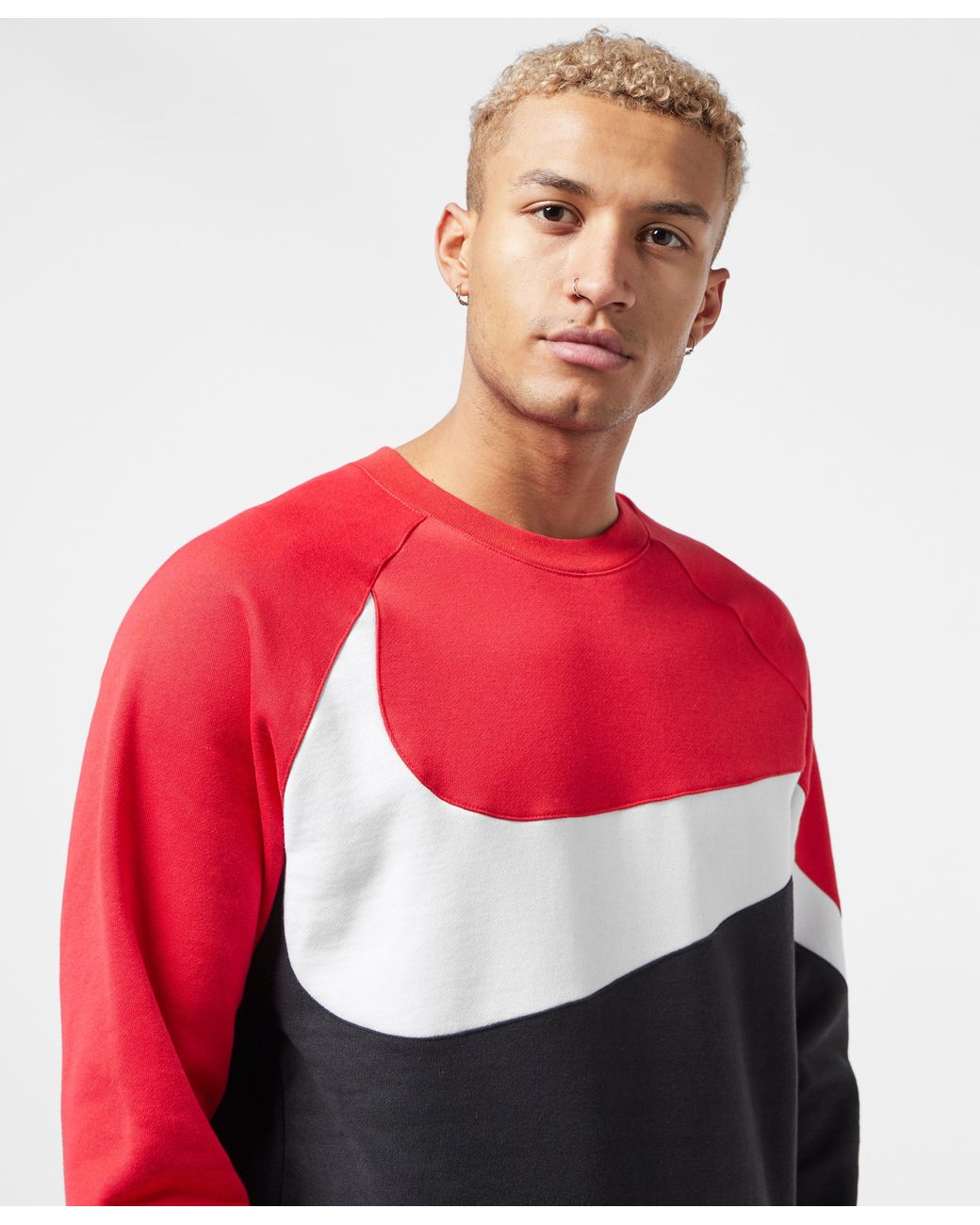 Nike Swoosh Fleece Crew Sweatshirt for Men | Lyst