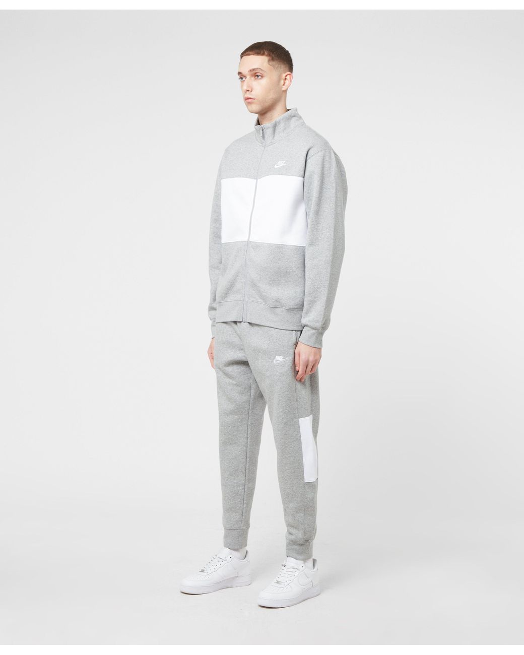 grey nike fleece sweatsuit