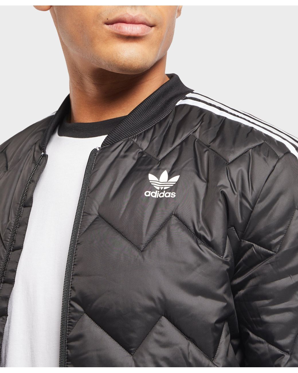 adidas Originals Sst Quilted Bomber Jacket in Black for Men | Lyst Canada