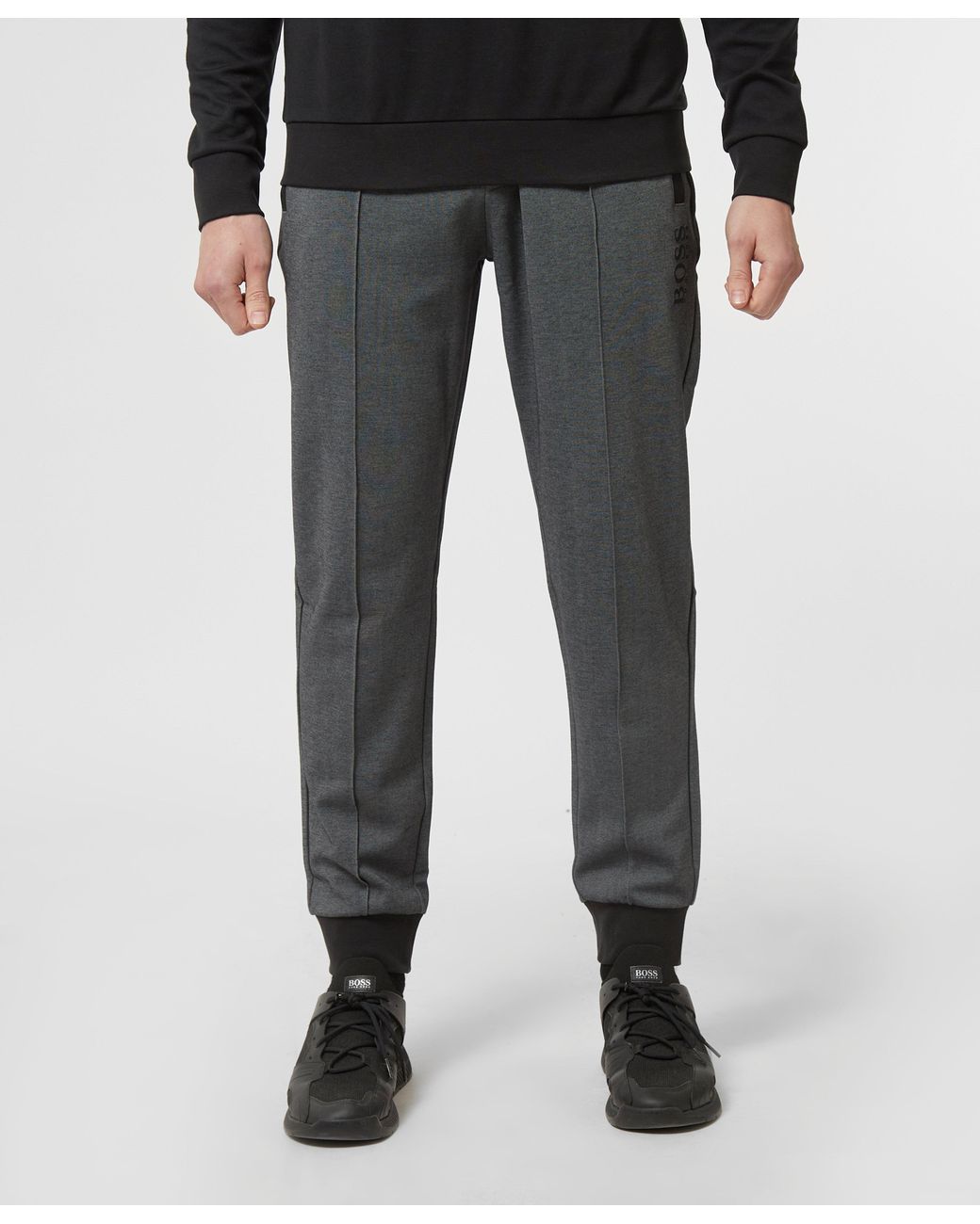 BOSS by Hugo Boss Pique Mix Joggers in Black for Men - Lyst