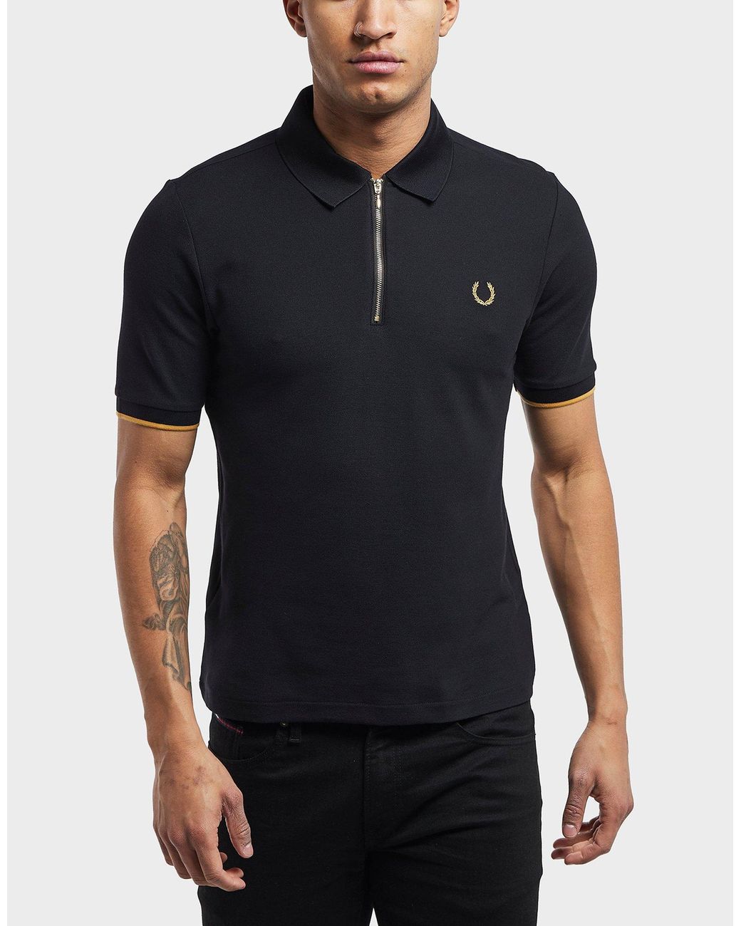 Miles Kane Short Sleeve Zip Polo Shirt 