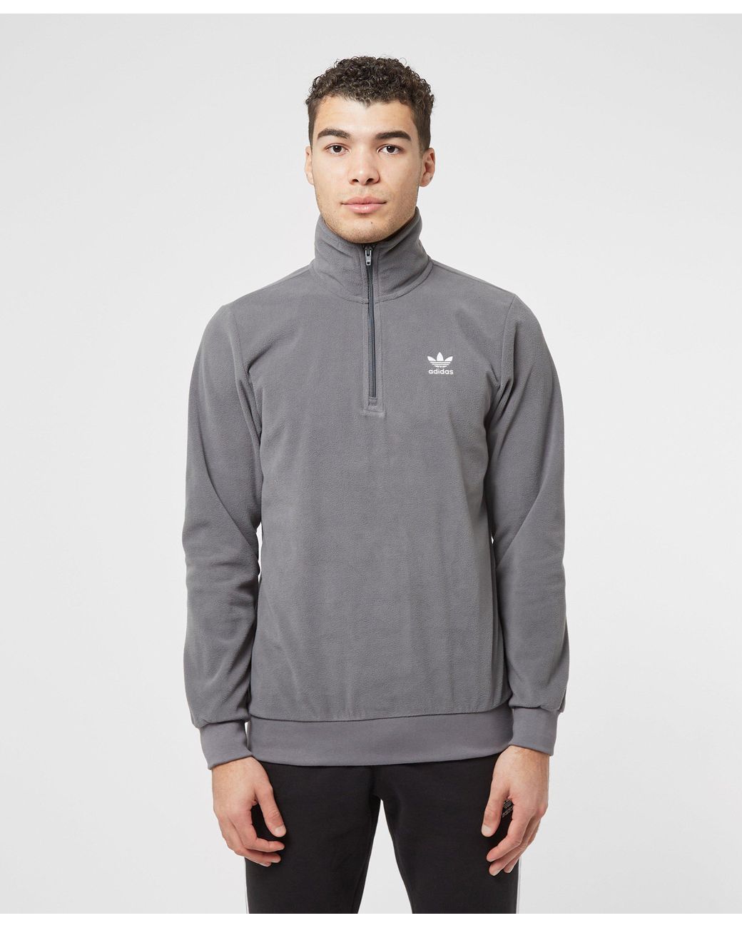 adidas Originals Polar Half Zip Fleece in Grey for Men | Lyst UK