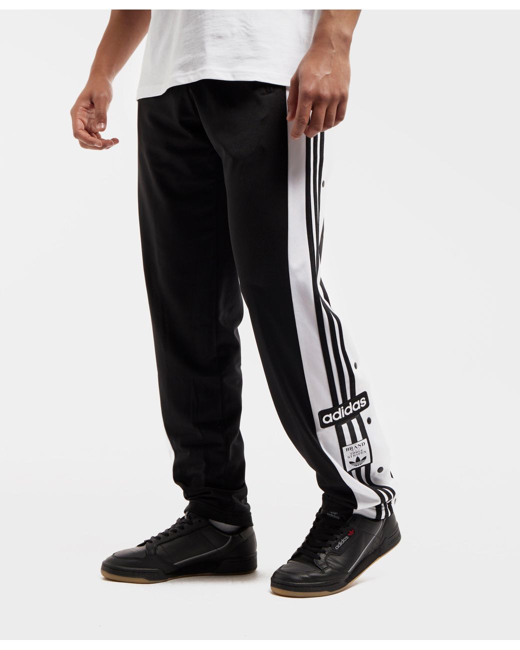 adidas Originals Synthetic Adi Snap Button Track Pants in Black for Men |  Lyst