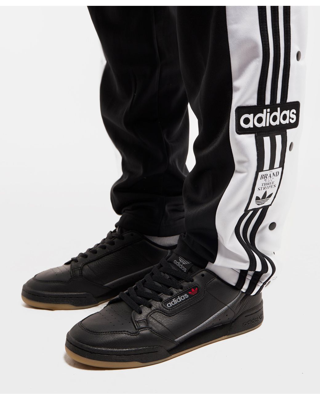 adidas Originals Adi Snap Button Track Pants in Black for Men | Lyst